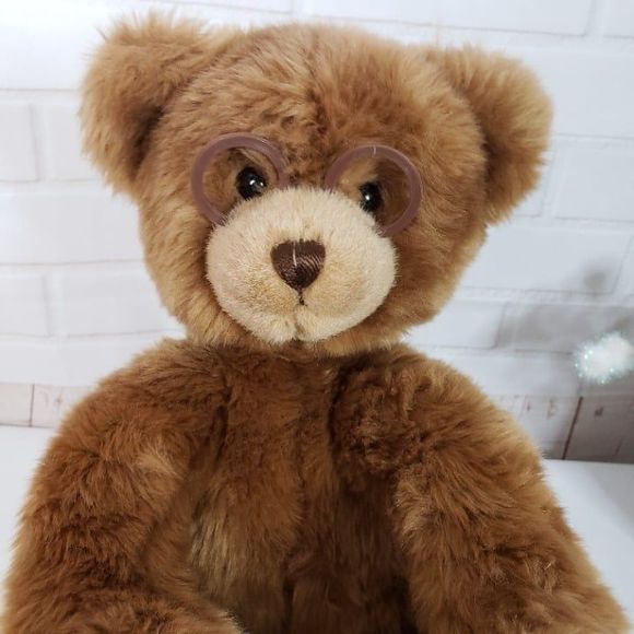 Gund Teddy Brown Bear with Eyeglasses Booker Plush 16" Stuffed Animal Glasses - Picture 2 of 10